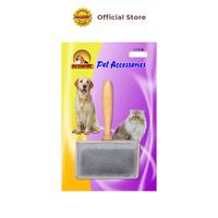 Gambar OCTAGON Sikat Grooming Anjing Kucing Gagang Kayu | Slicker Brush with Wooden Handle - S dari Octagon Pet Indonesia Kota Surabaya 3 Tokopedia