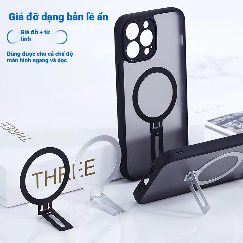 Vỏ điện thoại có giá đỡ ẩn miếng dán lưng ẩn trên bàn làm việc với miếng nam châm giá đỡ siêu mỏng có thể gập lại và dễ mang theo cho cả chế độ màn hình ngang và dọc giado deban sticky phone giadoxoay 360 do