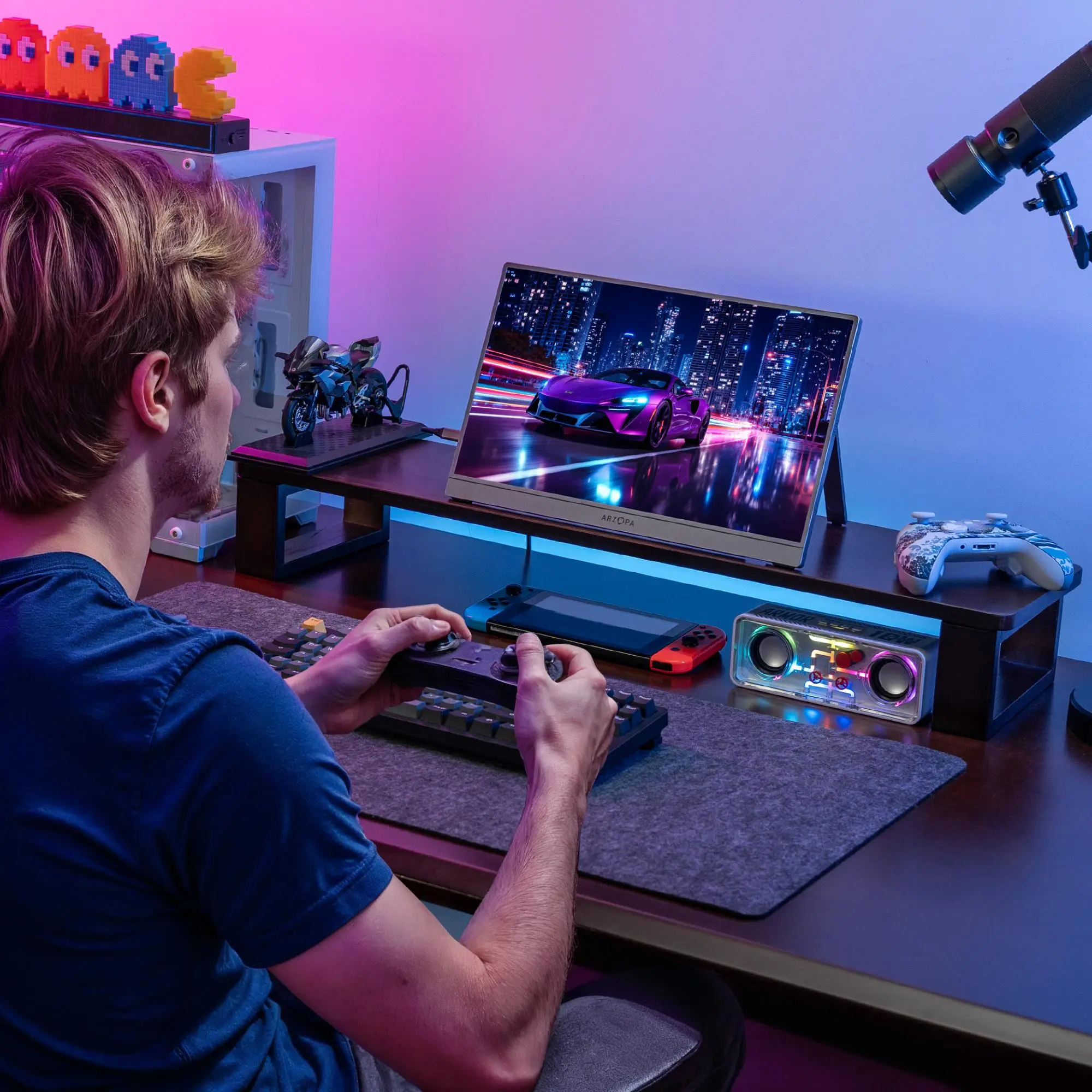 [Live Special]ARZOPA Z3FC Màn hình chơi game Cầm Tay, Tần số quét 180Hz, Màn hình 16,1 ", Tương thích với US-C HDMI, Tương thích với iPad, PC, Mac, Điện thoại, Xbox, PS4 | BigBuy360 - bigbuy360.vn