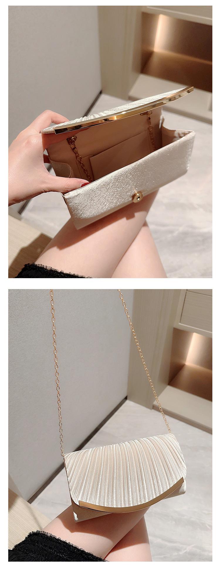 Product Introduction of Luxury Banquet Bag, Versatile Dress, Handheld Crossbody Celebrity Diamond Inlaid Chain Bag Wanita Kulit 16