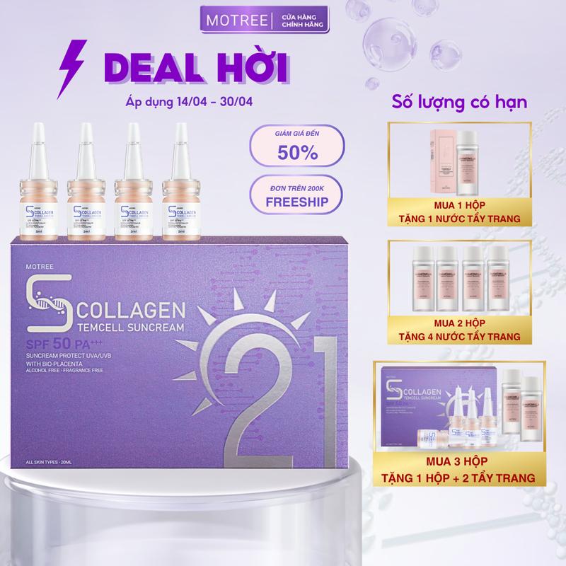Serum chống nắng nâng tone tế bào gốc 21 giờ 5 in 1 Motree