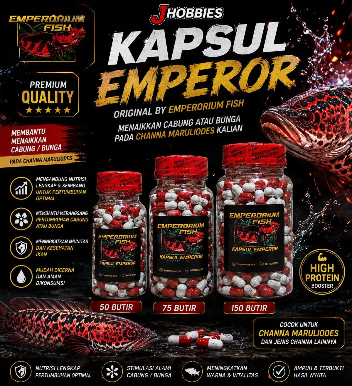 Kapsul Emperor Bunga Booster by Emperorium Fish