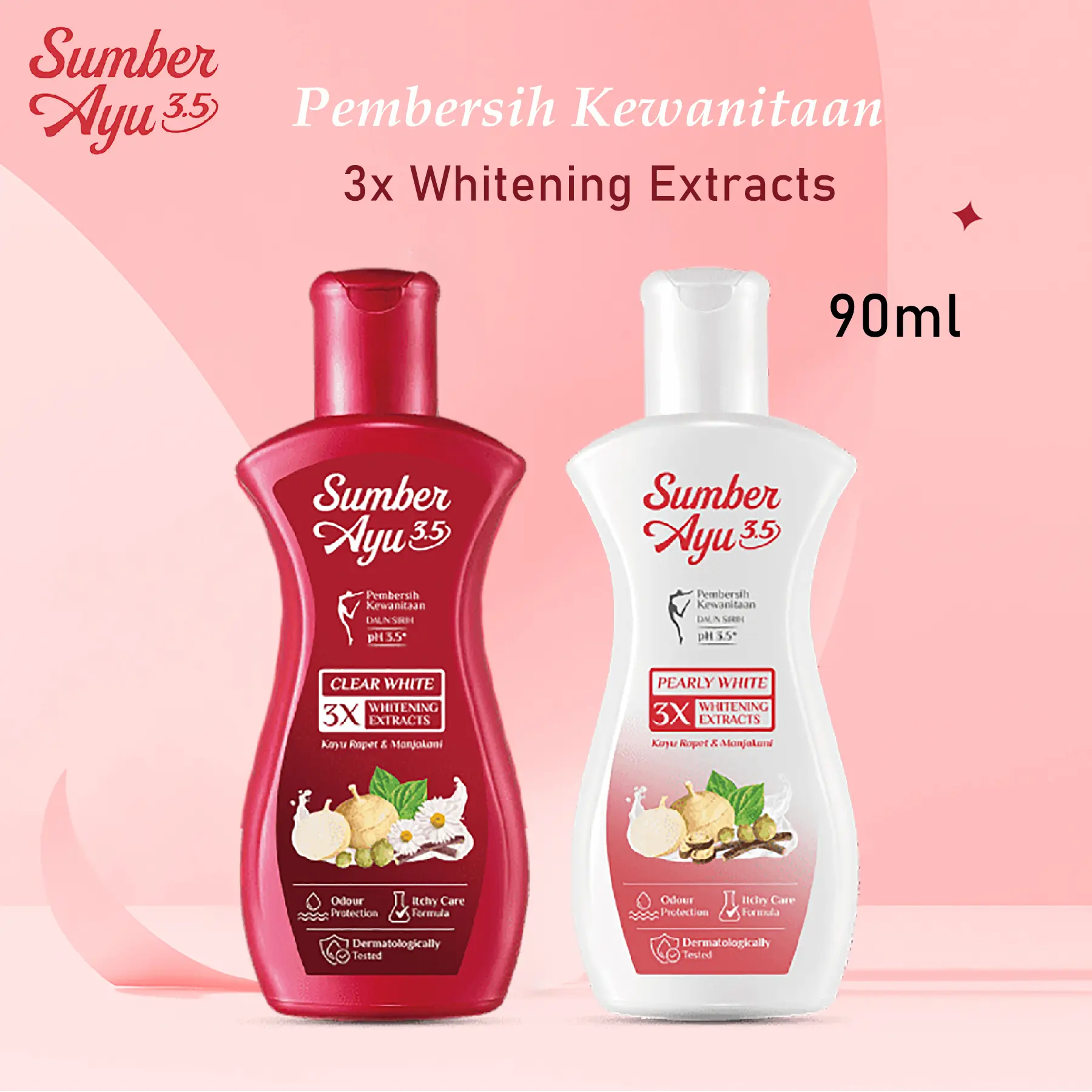 Sumber Ayu Feminine Hygiene Wash Pearly Clear White 90ml