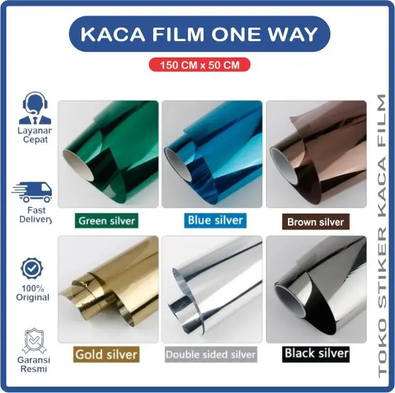 Kaca Film One Way Cermin Peredam Panas Jendela Kaca Gedung Rumah Mobil