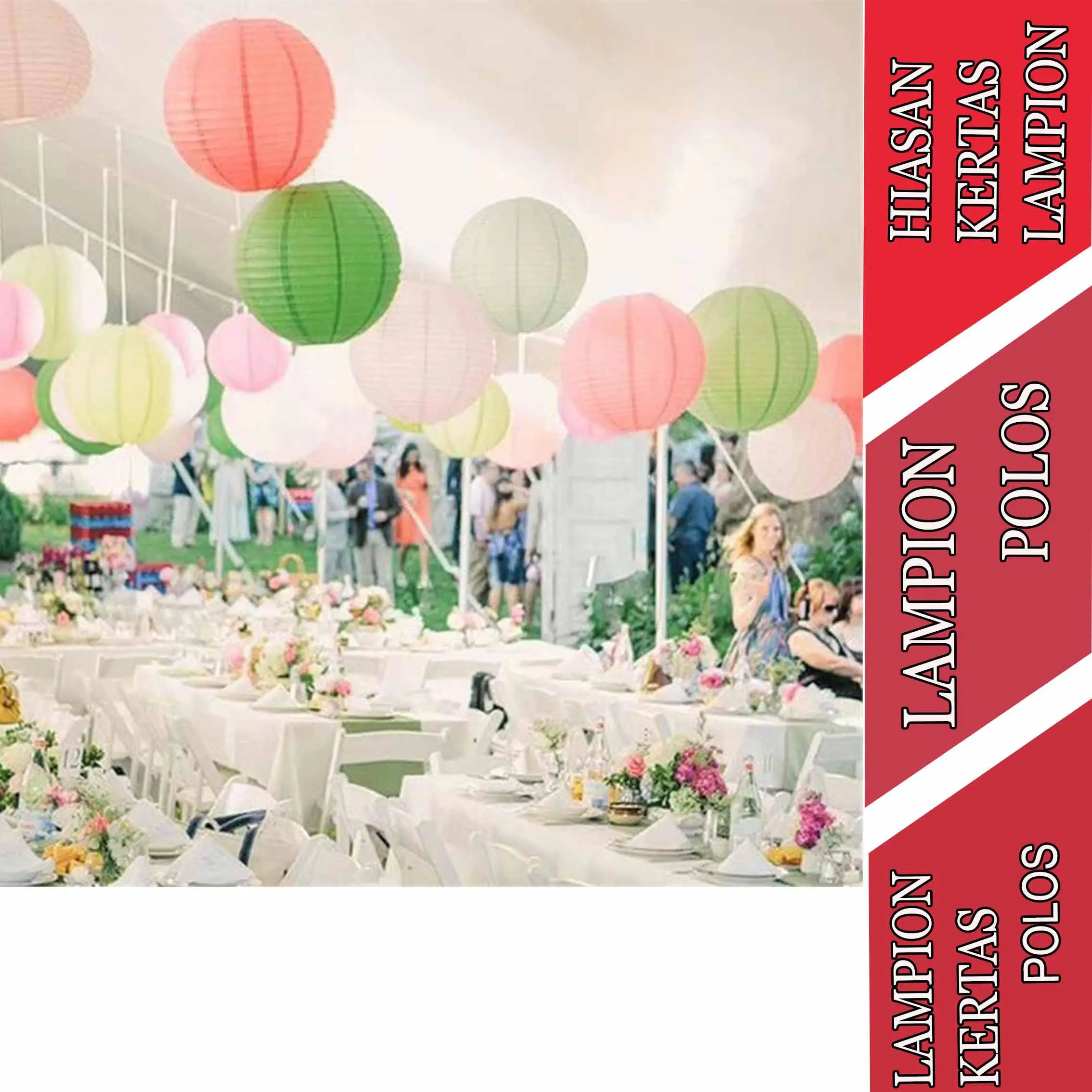 Hiasan Lampion Warna - Lampion Gantung Polos - Lampion Pesta Imlek 20&25cm
