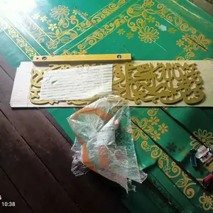 Modern ID Kaligrafi Ayat 1000 Dinar hiasan dinding kaligrafi ruang tamu