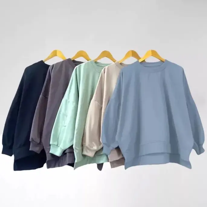 Oversize Sweater XXXL Wanita Oblong Wanita Big Size Crewneck