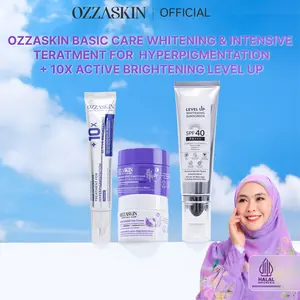 Ozzaskin Ultimate Flek Treatment Extra Protection by Oki Setiana Dewi (Facial Wash, Sunscreen, Day Cream & Night Cream) Mengandung Bahan Alami Melindungi dari Sinar Matahari, Membantu Mengurangi Flek Hitam, Anti Aging, Mencerahkan & Melembabkan Wajah