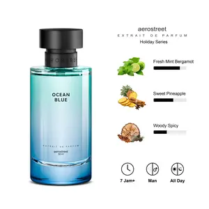 Aerostreet Parfum Holiday Ocean Blue Aroma Fresh Mint Bergamot Sweet Pineapple Woody Spicy - Extrait De Parfum PF004 Parfum Pria