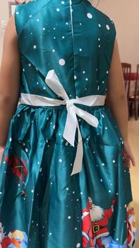 Product Review of [BrandedBaby] Baju Dress Natal Anak Perempuan Satin Printing Lengan Kutung Kids Fashion from r**i 1