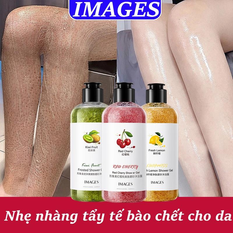  Tẩy tế bào chết body 300ml Sữa tắm tẩy tế bào chết Tẩy da chết mặt Giúp Dưỡng Trắng Da Toàn Thân Giảm Mụn Mờ Thâm 