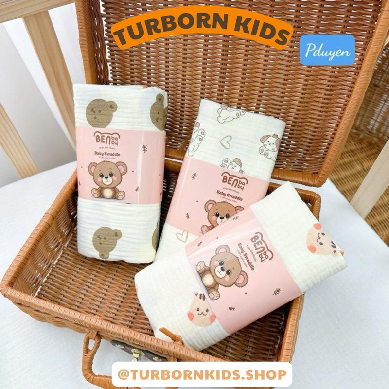 [Combo 2 Chiếc] Khăn Tắm 2 Lớp Mềm Mỏng Mát Vải Muslin Thấm Hút Tốt Đa Năng Cho Bé Sơ Sinh Quấn Ủ Chăn Đắp