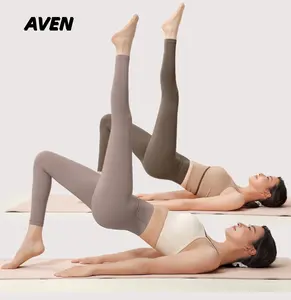 Celana Legging Panjang Hitam Yoga Wanita Yoga Legging Celana Olahraga Pinggang Tinggi-18