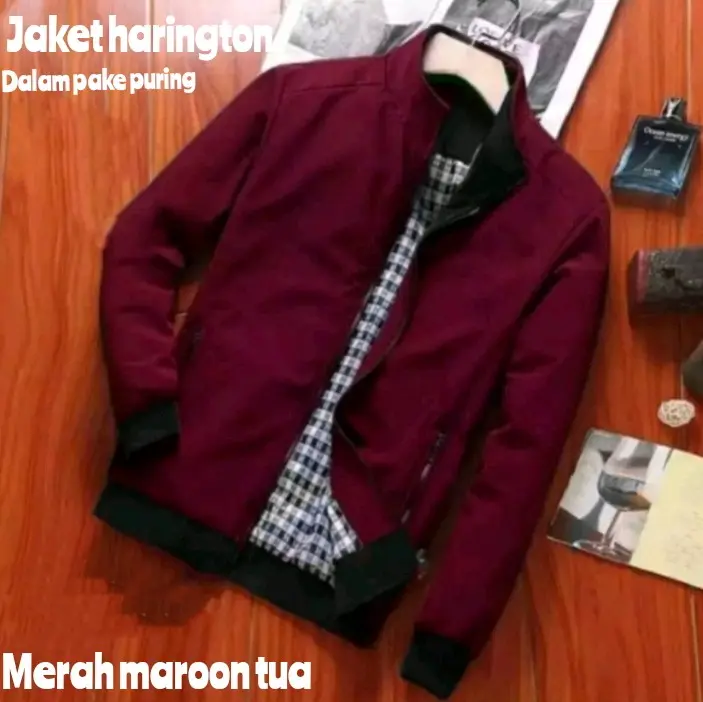 Jaket Harington Casual Unisex Halus Tebal Bayar Di Tempat Parasut Pria Abu Bomber Hitam Simple Distro Navy Keren Cowok Merah Abu Bomber Abu Hitam Fleece Navy Bomber Distro Keren Simple 1