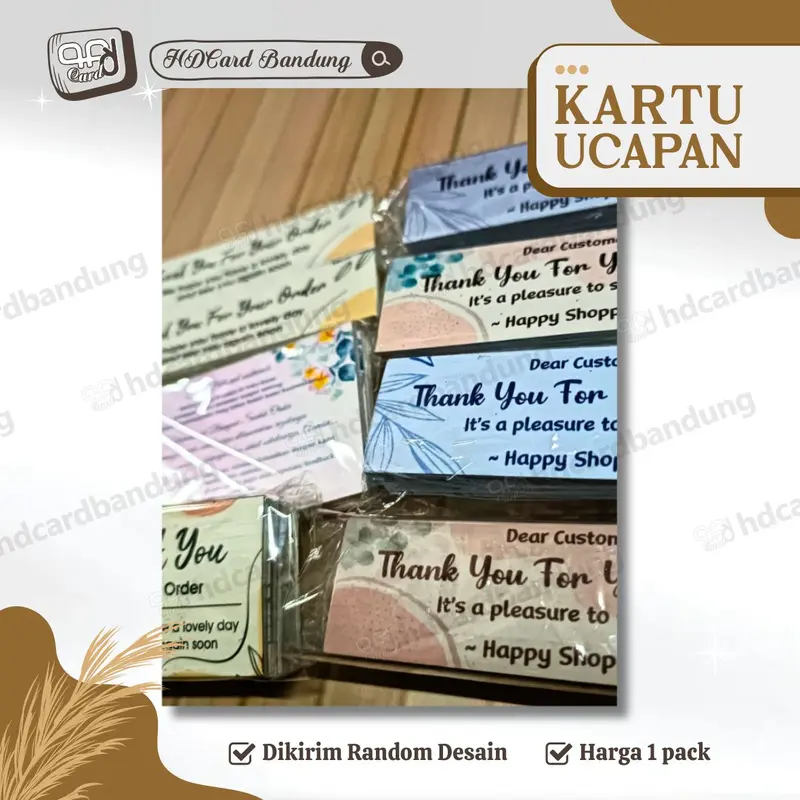 [1 pack] Kartu Ucapan Terimakasih KUT Thankscard Khitanan Pernikahan Online Shop Murah 1
