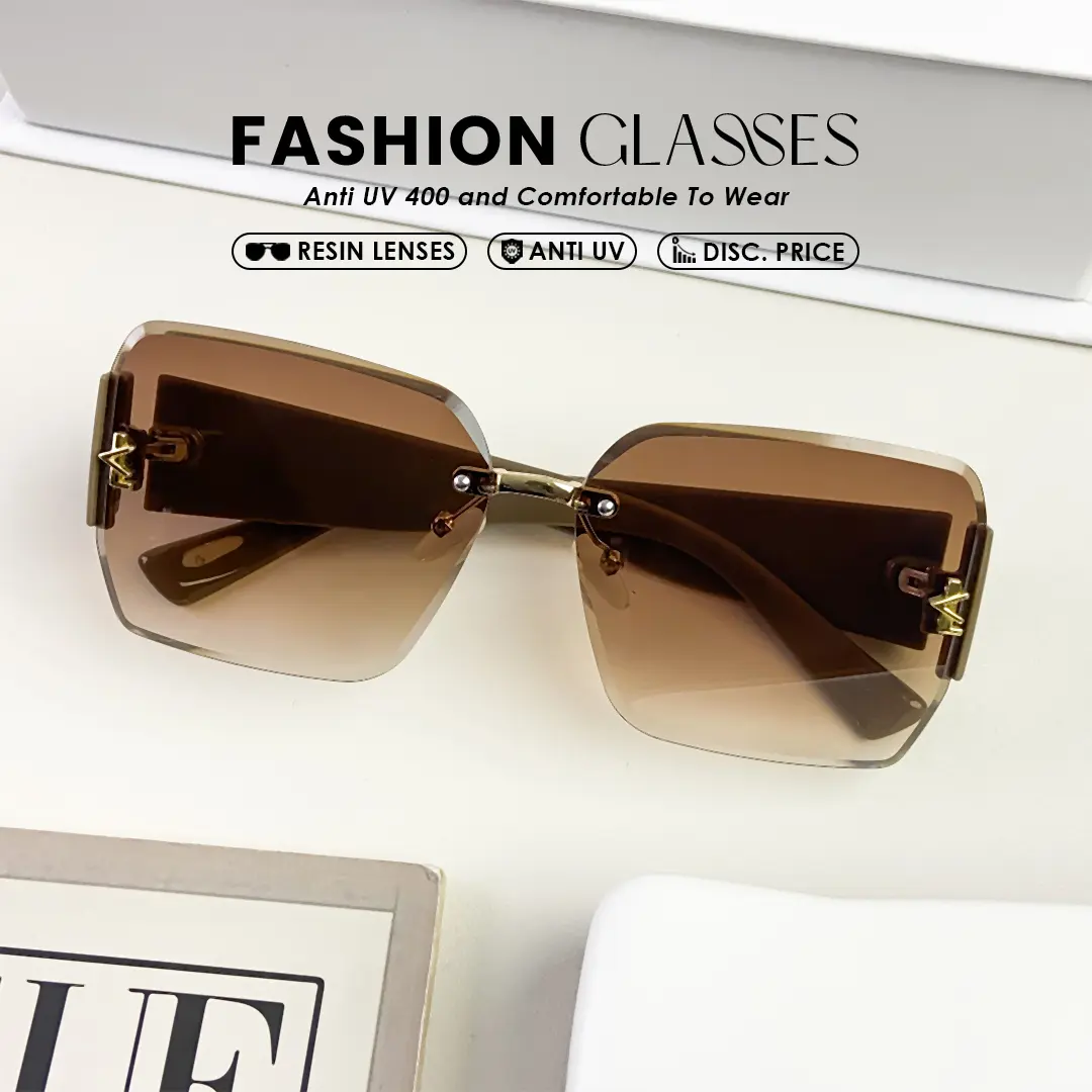Cool Vision Kacamata Sunglasses Hitam Wanita Titanium UV Pelindung Ultraviolet Versi Korea Kualitas Tinggi Retro Gaya Berongga Terpolarisasi b83012 Eyewear dengan Desain Menarik Bahan Plastic Pilihan untuk Fashion Anda