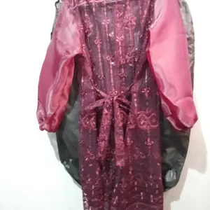 Tulip Outer Tunik Cardigan Brokat Kondangan Kekinian. Brukat  Pesta Kombinasi Tille Brukat Dan Tali Kancing Payet Diamond,Baju Kondangan Bridesmaid Wisuda Motif Random