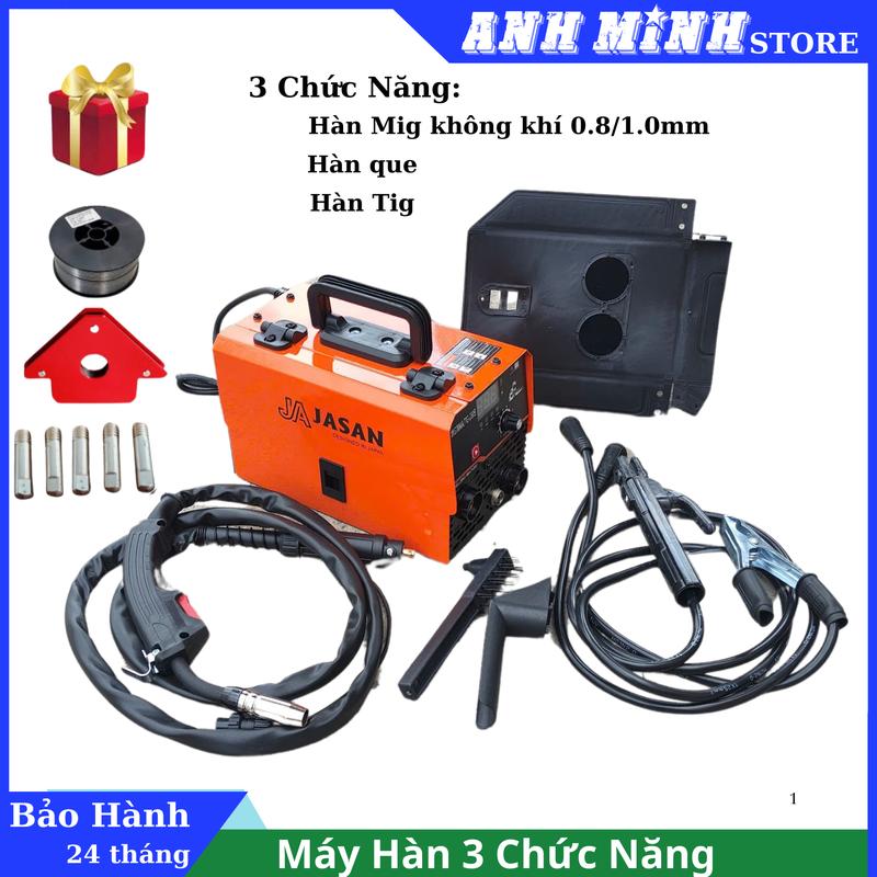 Máy hàn 3 chức năng JASAN MIG/MMA/TIG-200B -Tặng thêm cuộn dây, Ke góc nam châm, 5 béc hàn