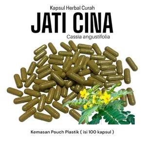 DAUN JATI CINA 100 Kapsul Herbal, Kapsul Curah Daun Jati Cina Kemasan Hemat Isi 100 pcs Herbal Alami