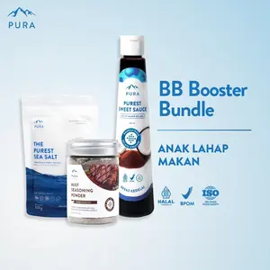 Pura Sea Salt (300gr), Kaldu Asli (100gr), Pura Kecap Manis (200ml) - Kaldu Natural - Garam Rendah Natrium - Purest Sweet Sauce - Rendah Gula - Kecap Manis MPASI