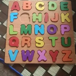 PUZZLE KAYU ANAK MAINAN KNOP ALFABET ANGKA ABJAD EDUKASI TOYS Games