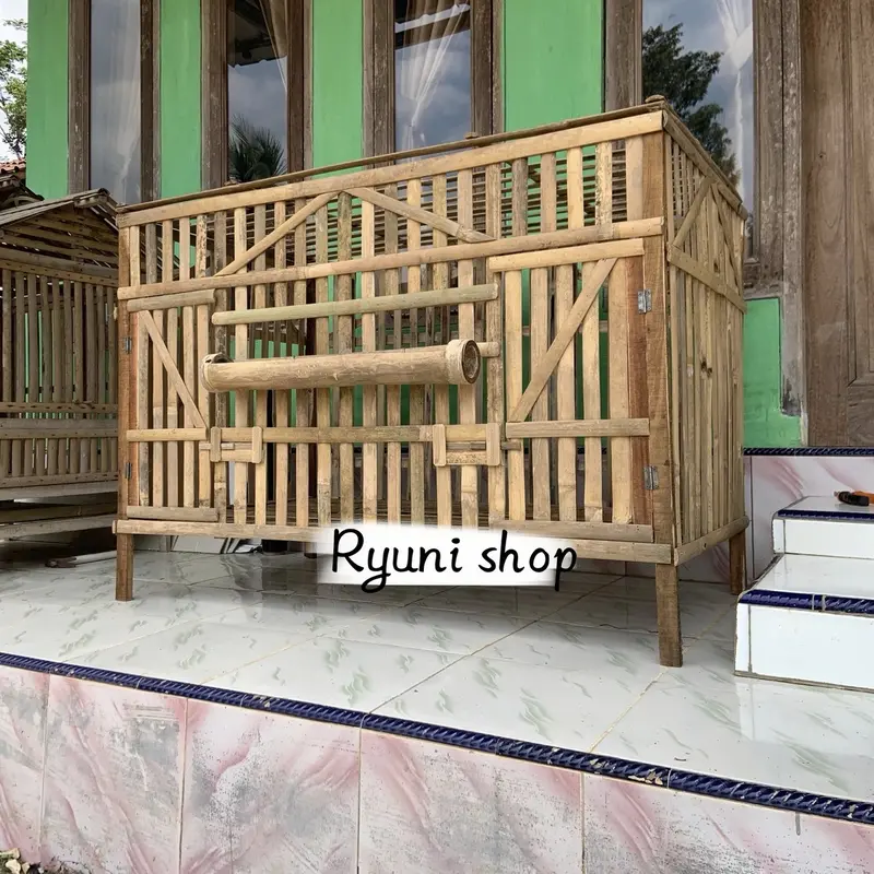 Kandang bambu rakitan uk. jumbo 120cm 4