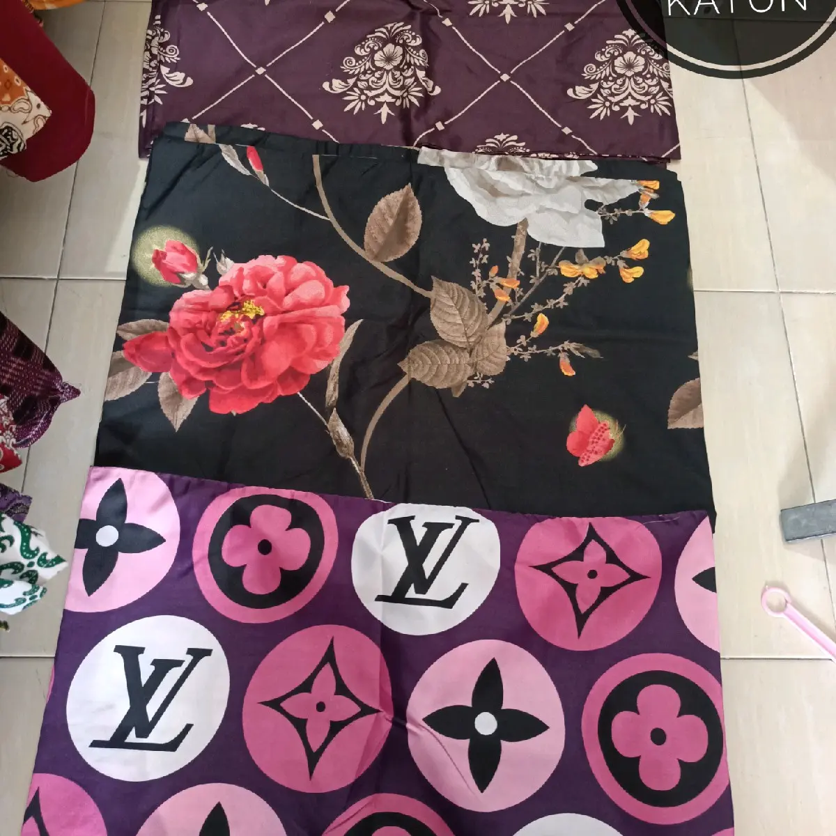 sawal bantal 6pcs 40.000 motif campur/satu motif