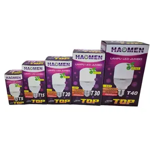 HAOMEN Top Cahaya Putih LED 5W-40W T5-T40 E27 170-250V Lampu Ekonomis Jumbo Series Top Cahaya Putih 6500K 1000 Jam Umur Lampu