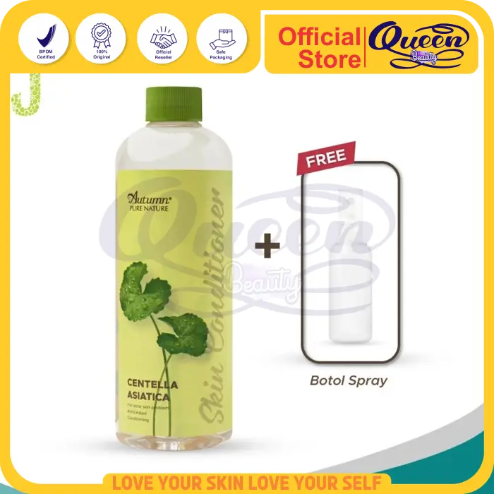 autumn toner skin conditioner centella asiatica 500ml free botol spray 0