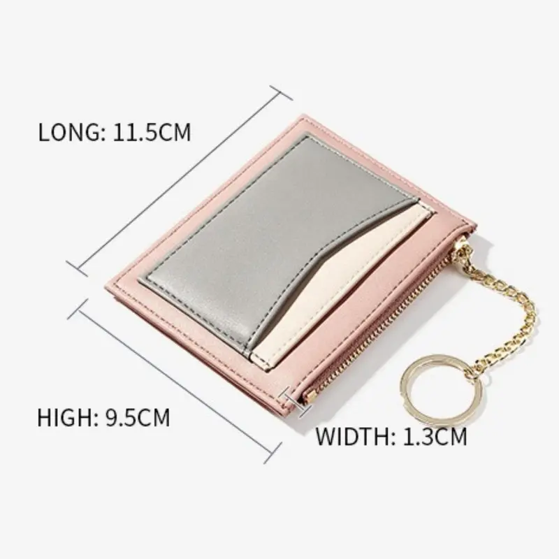 Dompet Kartu Wanita Terpopuler Desain Minimalis Multi Slot Trendy & Stylish Hitam Kulit 8