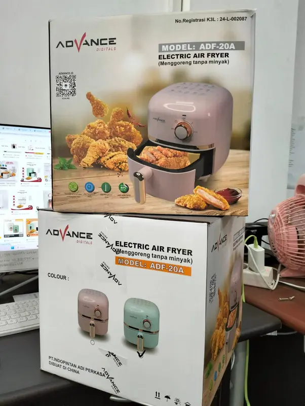 Advance ADF-20A Mesin Penggoreng Tanpa Minyak 2 Liter Hijau/Pink - Merah, Wadah Fryer 4
