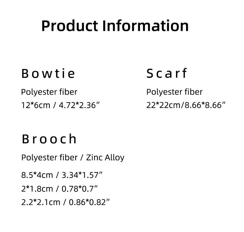 Product Introduction of Groom's Wedding Tie Pocket Scarf Square Scarf Chest Needle Breast Flower Three piece Set Red Bow Men's Black Gentleman 3