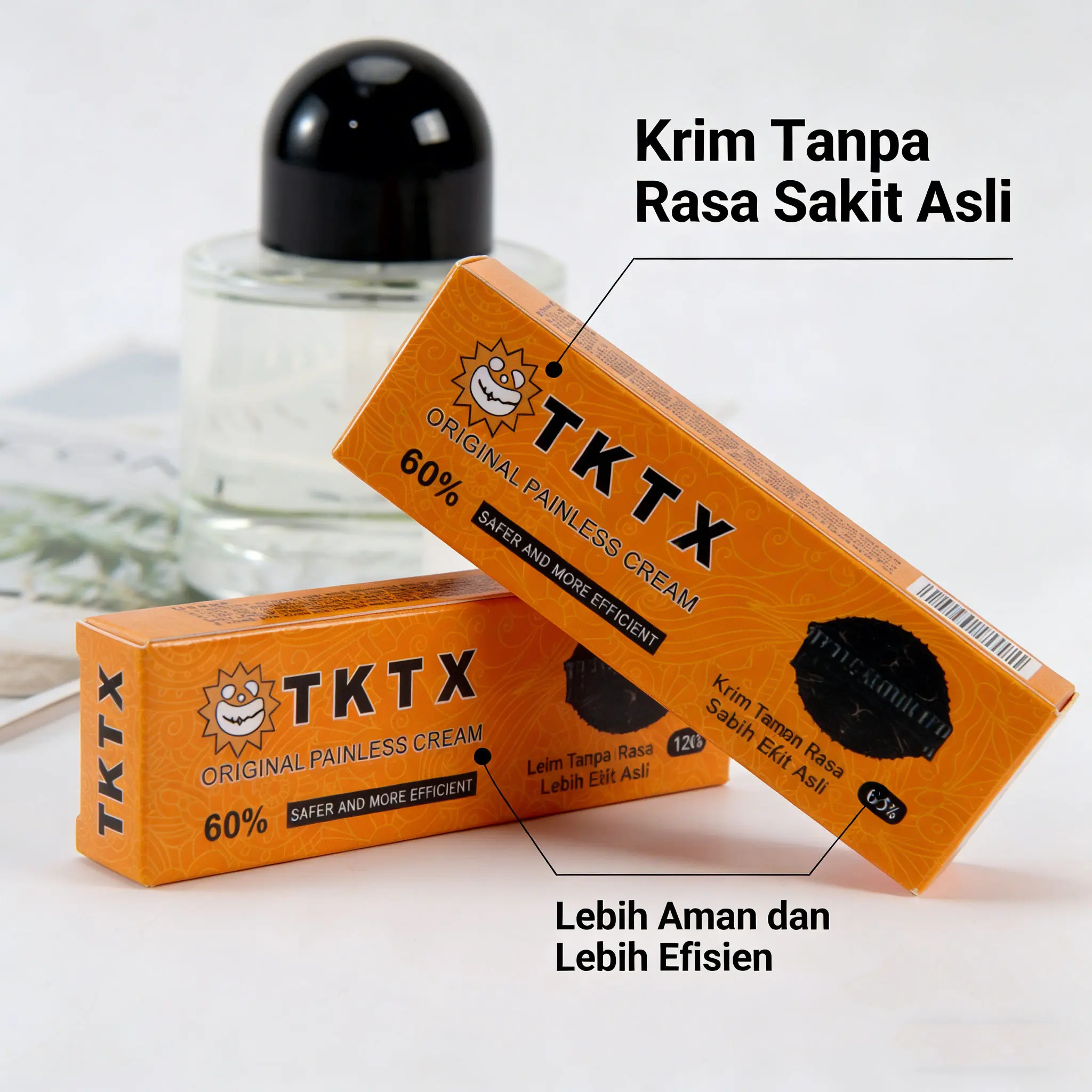 TKTX 60% Anestesi Cream Sulam Alis Tattoo | Krim Kebas Tattoo Tanpa Sakit | Cepat Pulih