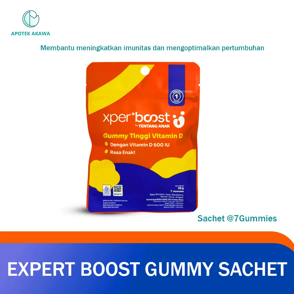 EXPERT BOOST GUMMY VITAMIN D 600 IU ANAK & DEWASA | SUPLEMEN KESEHATAN TULANG & GIGI | APOTEK AKAWA
