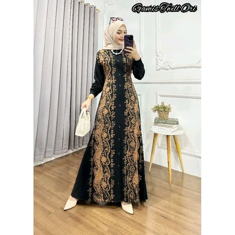 Gamis Twill Original Terbaru Dress Wanita Muslim Syari