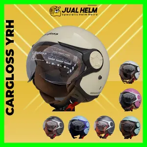Cargloss Helm YRH Hijab Wanita Retro Bogo Visor Hardcoat High Clarity ABS Thermoplastic High Impact SNI Allsize L 60cm