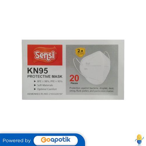 Gambar SENSI KN95 PROTECTIVE MASK PUTIH BOX 20 PCS dari Apotek Adapotek Padangsambian by GoApotik Kota Denpasar Tokopedia