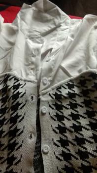 Product Review of Suzan Blouse Kemeja Mix Cotton Knit - Rajut Korea Style Atasan Wanita TM 70135 from L**h 1