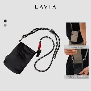 LAVIA Tas Selempang HP Multifungsi Lipat Tahan Air dengan Banyak Kompartemen, Dompet & Tempat Kartu, Penyimpanan Aksesori Kecil