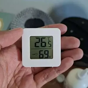 Alat Ukur Suhu dan Kelembaban Ruangan Digital - Termometer Higrometer Presisi Tinggi, Bisa Digantung/Diletakkan di Meja