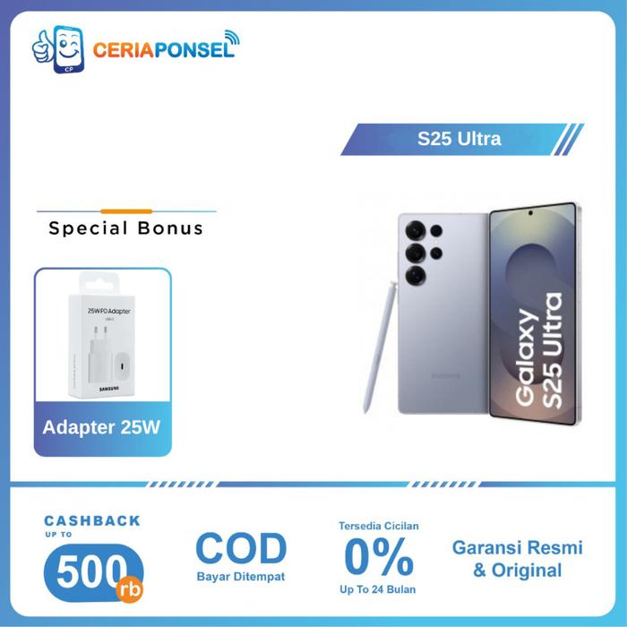 Gambar Samsung Galaxy S25 Ultra 12/512GB & 1TB, Snapdragon 8 Elite, 5000 mAh, Galaxy AI | Garansi Resmi - No Free, 512 Grey dari Ceria Ponsel Mall Kota Tangerang Tokopedia