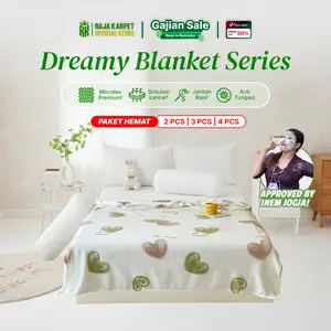 [ INEM JOGJA ] Paket 3 PCS Selimut Bulu Microfiber 140x200cm Berat 475Gram Slimut Halus Lembut - RAJA KARPET