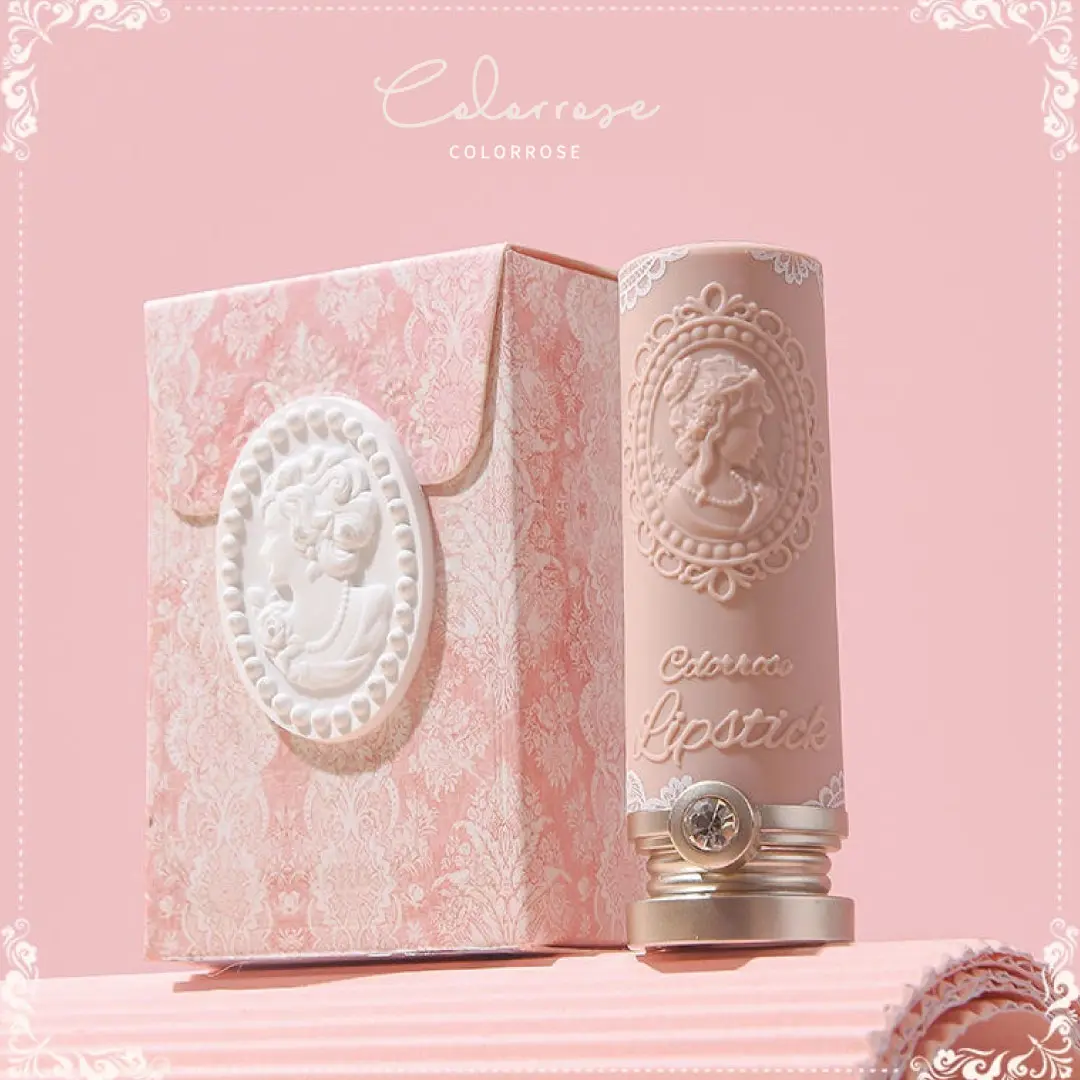 [Colorrose] Queen's Cameo Floral Lace Embossed Pattern Matte/Glossy Lipstick Makeup