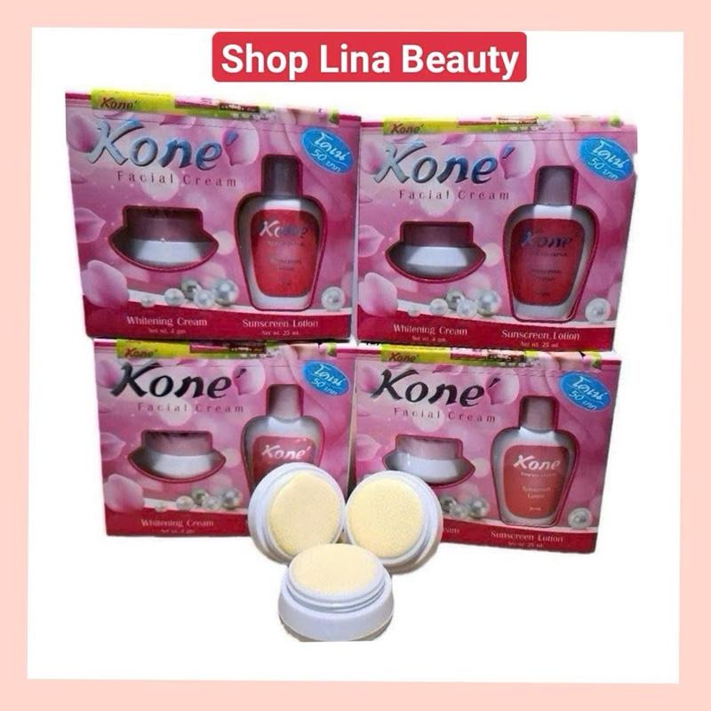  Combo 1 2 3 4 5 6 Bộ Kem Kone Thái Lan Gồm Kem và Nước Hoa Hồng Dưỡng Trắng Da Hổ Trợ Giảm Nám Tàn Nhang Đồi Mồi M.ụn Skincare - Women Son Serum 