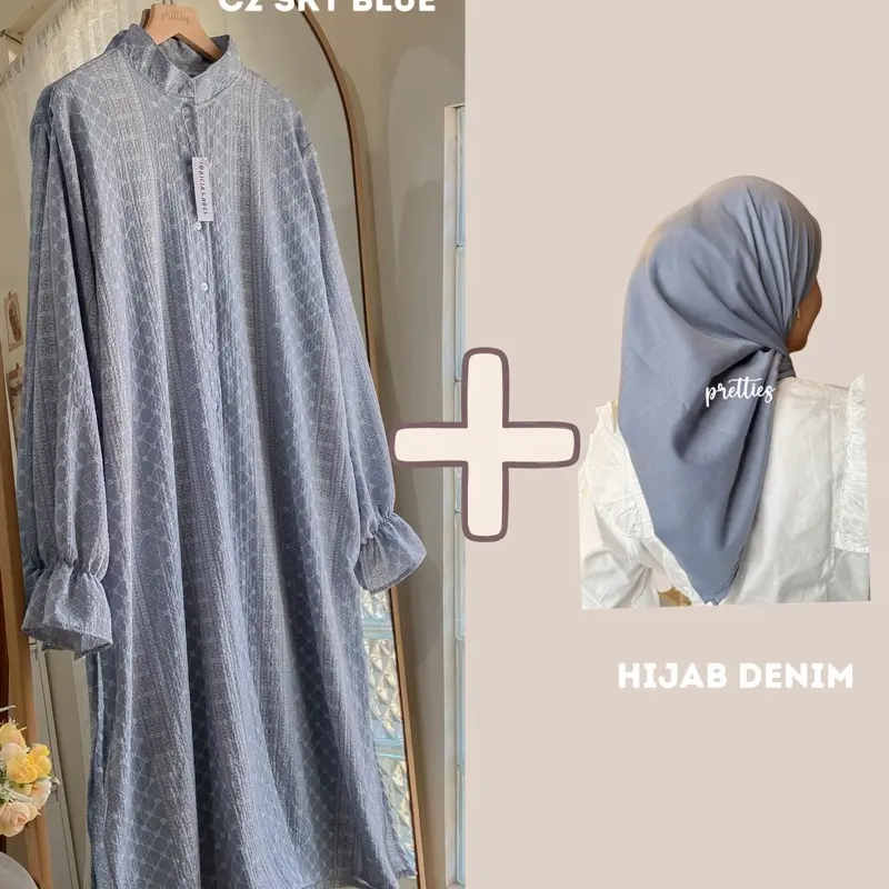 C2 skyblue + hijab denim