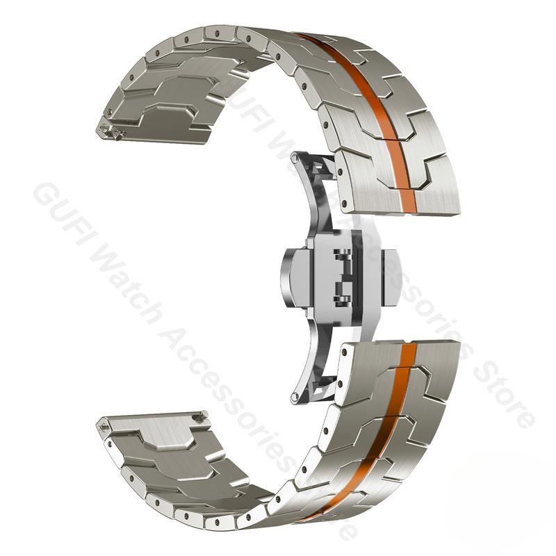 Dây đeo bằng thép màu titan cho Huawei Watch 4 Pro 3 43 46mm, dây đeo thể thao cho Samsung Galaxy 6 3/4/5 42 44mm 20 22mm cho Seiko 2