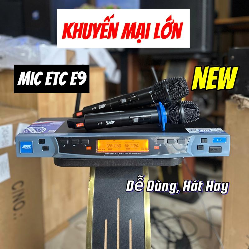 Mic ETC E9 Mới Hát Hay Ghép Amply Vang Karaoke Loa Kéo