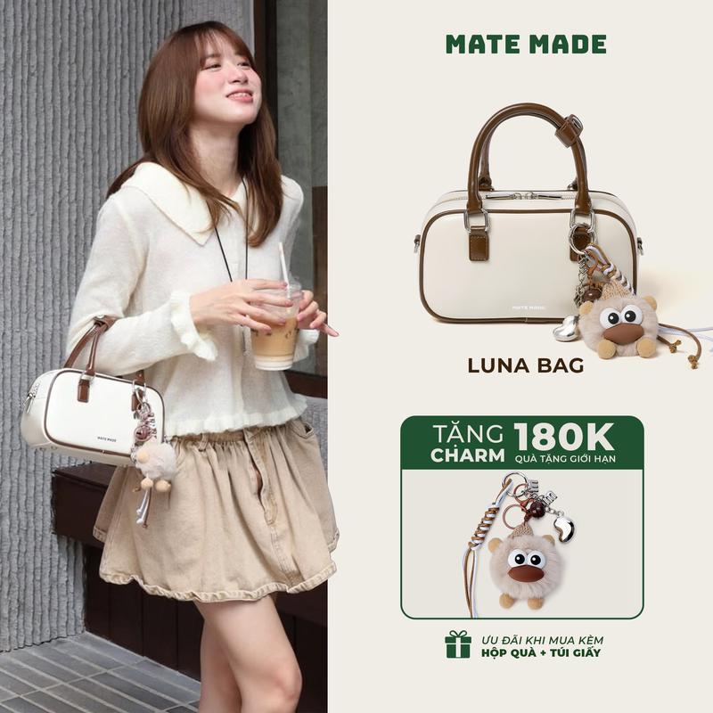   DEAL ĐỘC QUYỀN TIKTOK  Túi Xách Nữ Luna Bag MATE MADE - Túi Xách Lọ Lem Hạt Dẻ -  Tặng kèm charm -  Đeo Chéo Cầm Tay Dáng Ngắn Thời Trang - Size 22 
