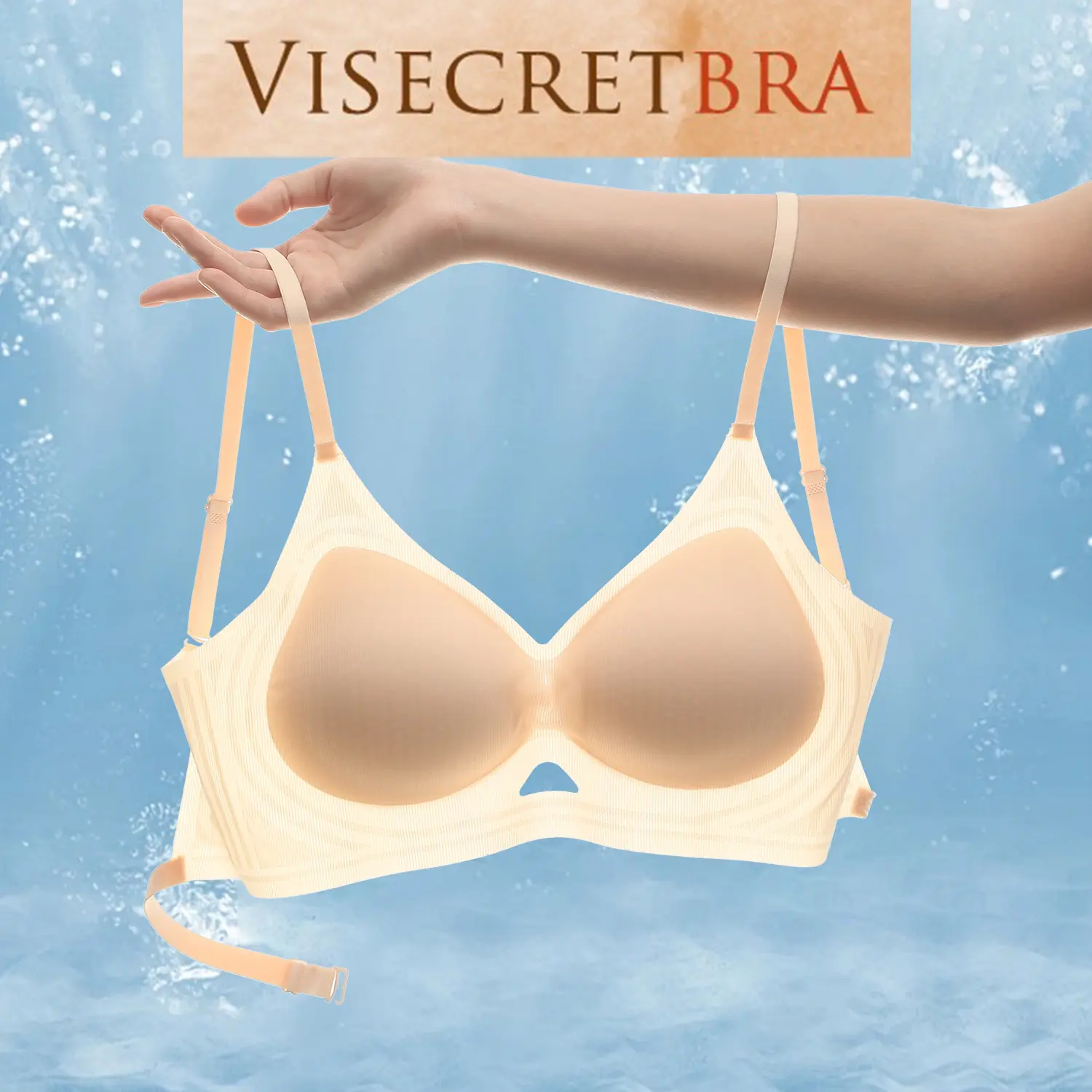 Visecret bra Áo Lót Nữ Áo Bra Nữ Su Đúc Mút Dày Siêu Thoáng Khí Nâng Độn Vòng 1 Không Gọng Chống Xệ Gom Quả Bảng Lưng Nhỏ Hở Lưng Hạn Chế Lộ Viền -- A-VN240856 - 1