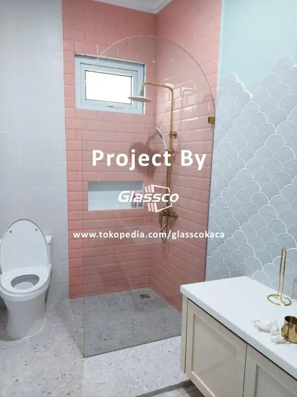 Kaca Kamar Mandi Sekat Shower Tempered 10mm Pesanan Pak Afu 3